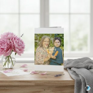 Feliz Día de la Madre con foto, mínimos de color d