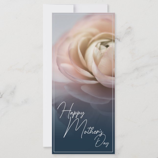 Feliz Día de la Madre con una rosa grande (Anverso)