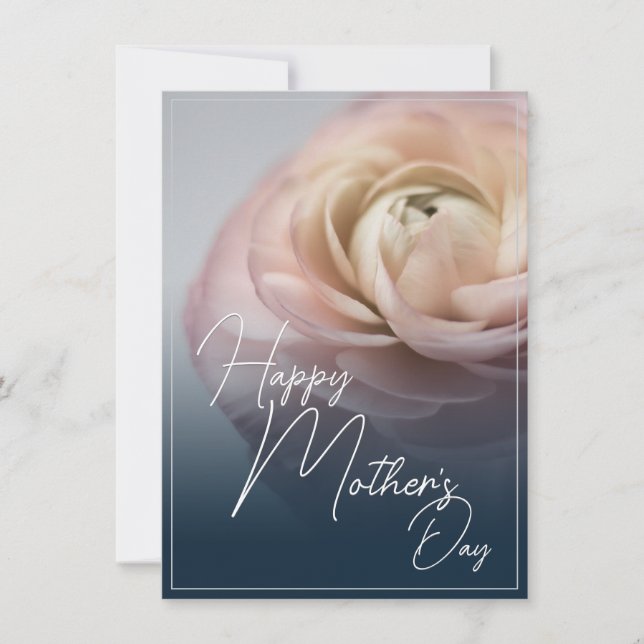 Feliz Día de la Madre con una rosa grande (Anverso)