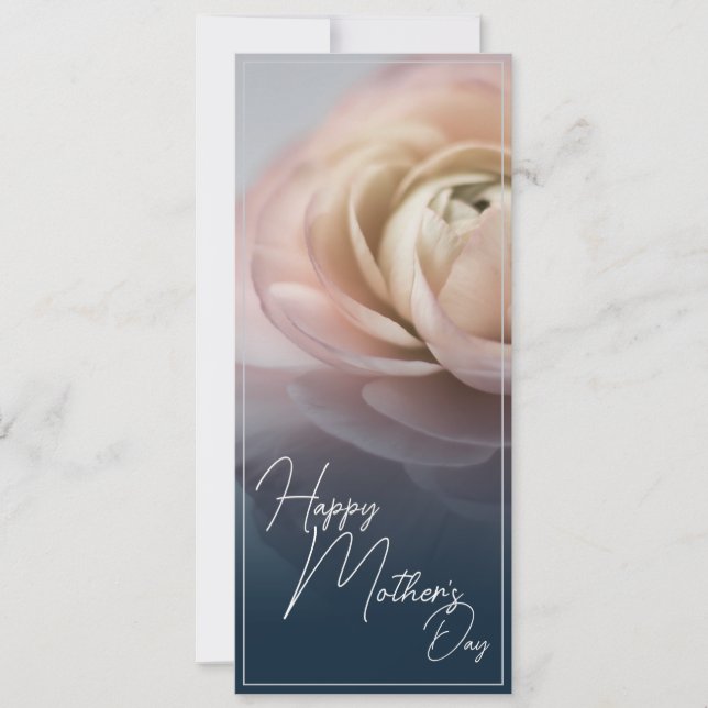 Feliz Día de la Madre con una rosa grande (Anverso)