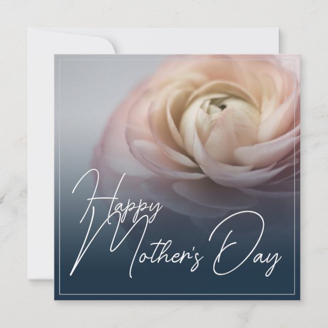 Feliz Día de la Madre con una rosa grande (Anverso)