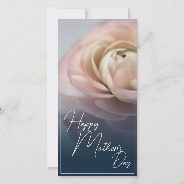 Feliz Día de la Madre con una rosa grande (Anverso)