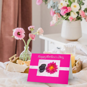 Feliz Día de la Madre Dahlia y Zen Rocks Tarjetas