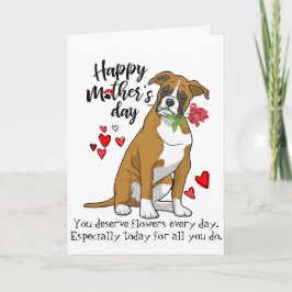 Feliz Día de la Madre de tu tarjeta de perro Boxer