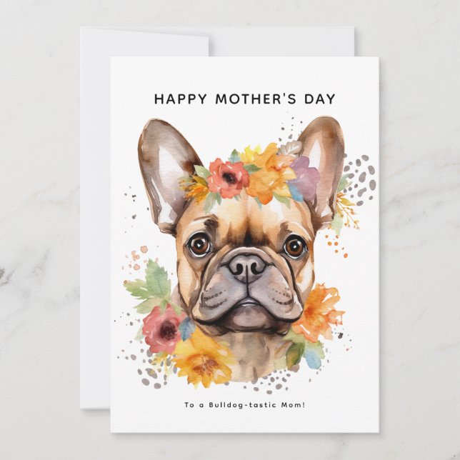 Feliz día de la madre desde el perro | Bulldog fra (Anverso)