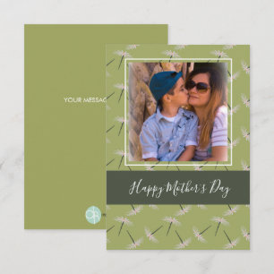 Feliz Día de la Madre Ditsy Florales Verde Tarjeta