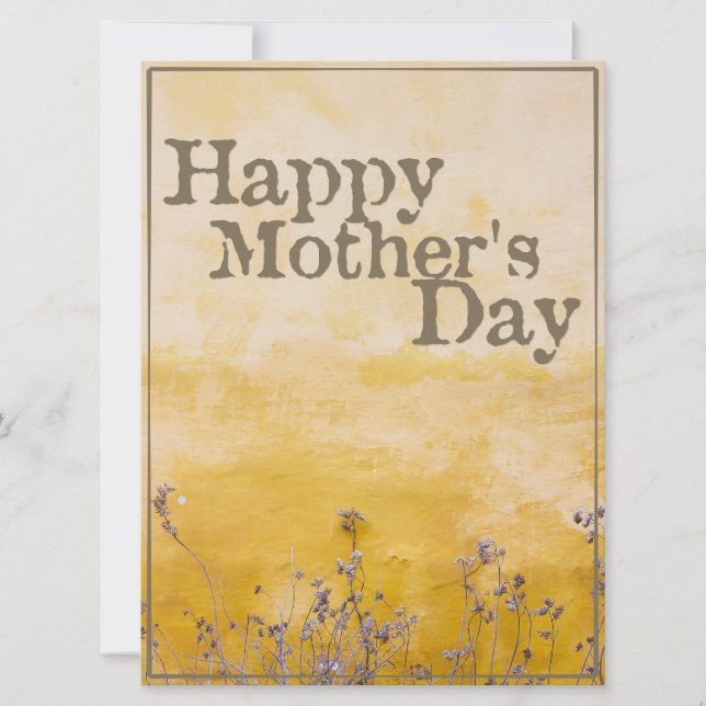 Feliz Día de la Madre en la pradera de flores de é (Anverso)