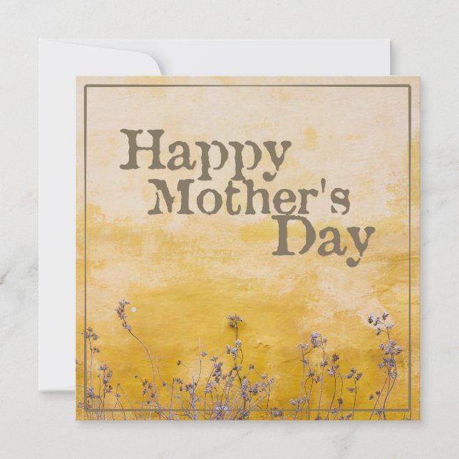 Feliz Día de la Madre en la pradera de flores de é (Anverso)