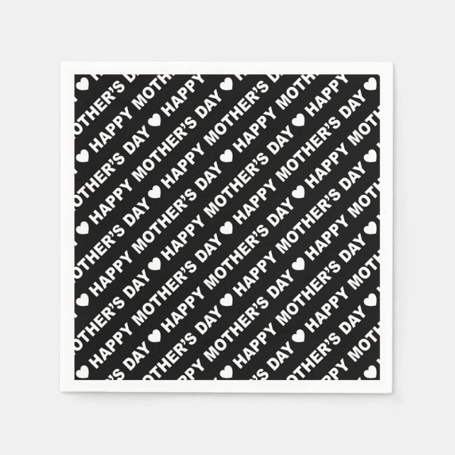 Feliz Día de la Madre en la servilleta de papel ne (Anverso)