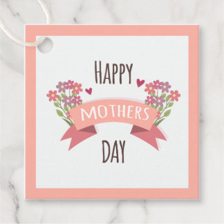 Feliz Día de la Madre Etiqueta de regalo - Diseño