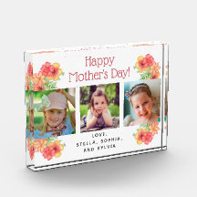 Feliz Día de la Madre Flores 3 fotos bloqueadas