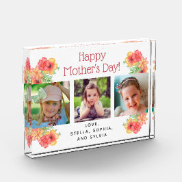 Feliz Día de la Madre Flores 3 fotos bloqueadas