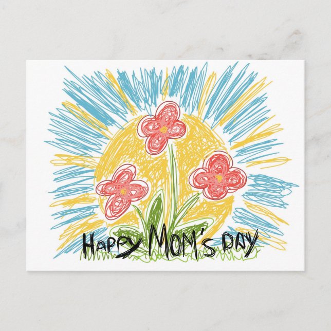 Feliz Día de la Madre - Flores - Postales (Anverso)