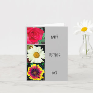 Feliz Día de la Madre Flores Tarjeta de felicitaci