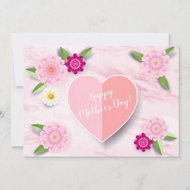 Feliz Día de la Madre Hermosa Tarjeta de Saludo de (Anverso)