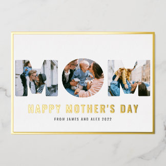 Feliz Día de la Madre MAMÁ Tarjeta de Pan de Oro c