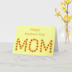 Feliz Día de la Madre Mamá, tarjetas de palabra gi