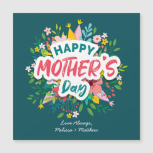 Feliz Día de la Madre Moderna Floral Personalizada