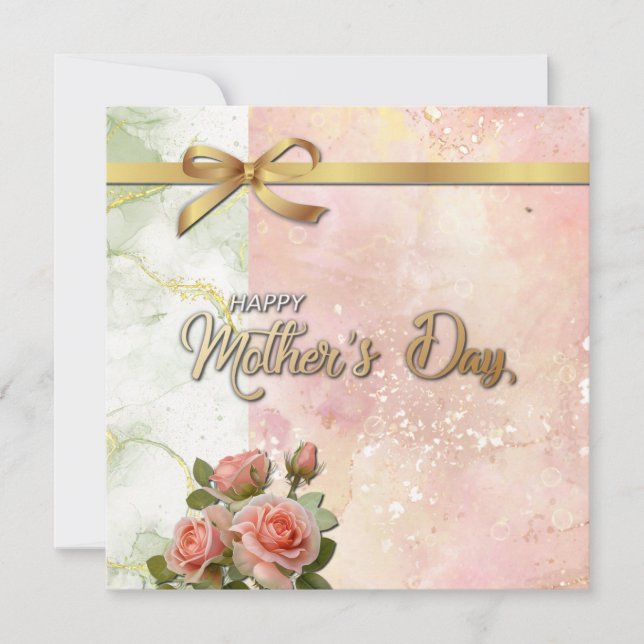 Feliz Día de la Madre, moderna tarjeta de vacacion (Anverso)