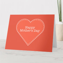 Feliz Día de la Madre Naranja, gran tarjeta de fel