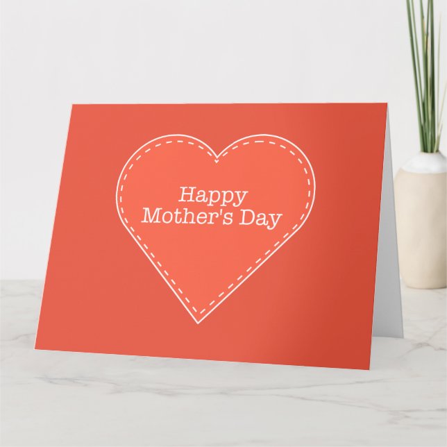 Feliz Día de la Madre Naranja, gran tarjeta de fel (Anverso)