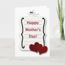 Feliz Día de la Madre Nota de amor