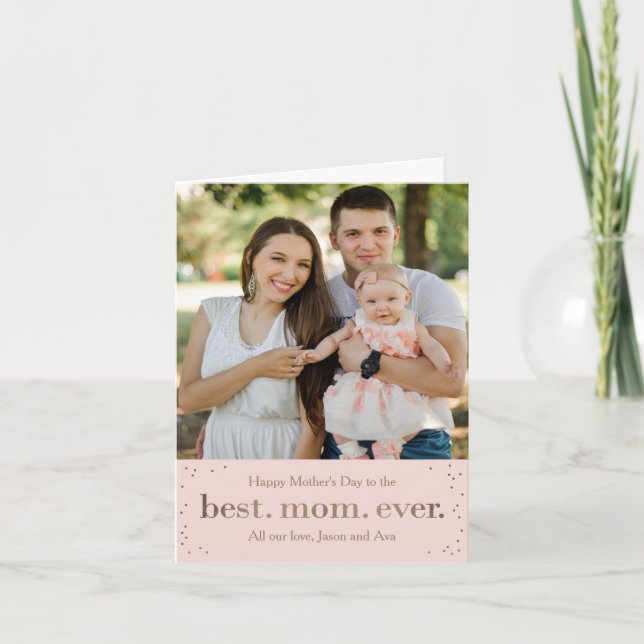 Feliz Día de la Madre o tarjeta de felicitación de (Anverso)
