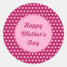 Feliz Día de la Madre Pegatinas de la Ronda de Pun