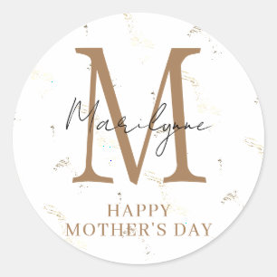 Feliz Día de la Madre Pegatinas de Monograma Moder