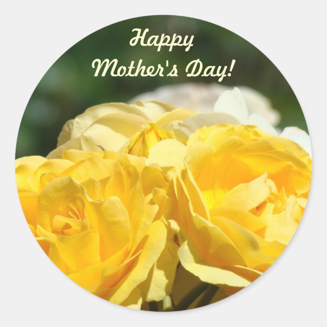 ¡Feliz Día de la Madre! pegatinas Jardín de Rosas  (Anverso)
