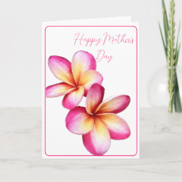 Feliz Día de la Madre Plumeria Tarjeta de Nota ple
