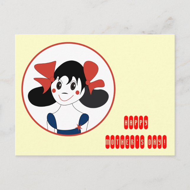 ¡Feliz Día de la Madre! Postal (Anverso)