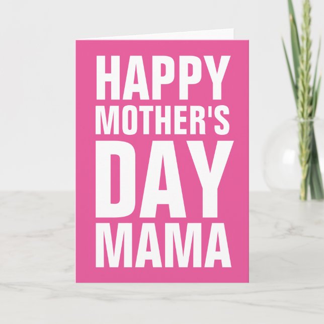 Feliz Día de la Madre, tarjeta de bienvenida de ma (Anverso)