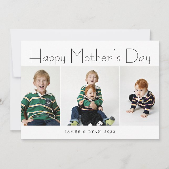 Feliz Día de la Madre Tarjeta de Collage de fotos (Anverso)