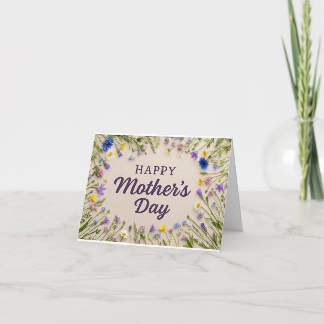 Feliz Día de la Madre - Tarjeta de felicitación en (Anverso)