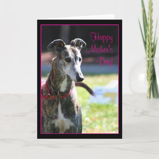 Feliz Día de la Madre Tarjeta de felicitación Grey (Anverso)