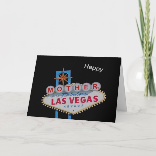 Feliz Día de la Madre, tarjeta de Las Vegas, mensa (Anverso)