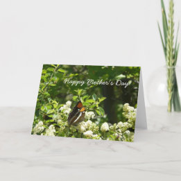 Feliz Día de la Madre, tarjeta de mariposa