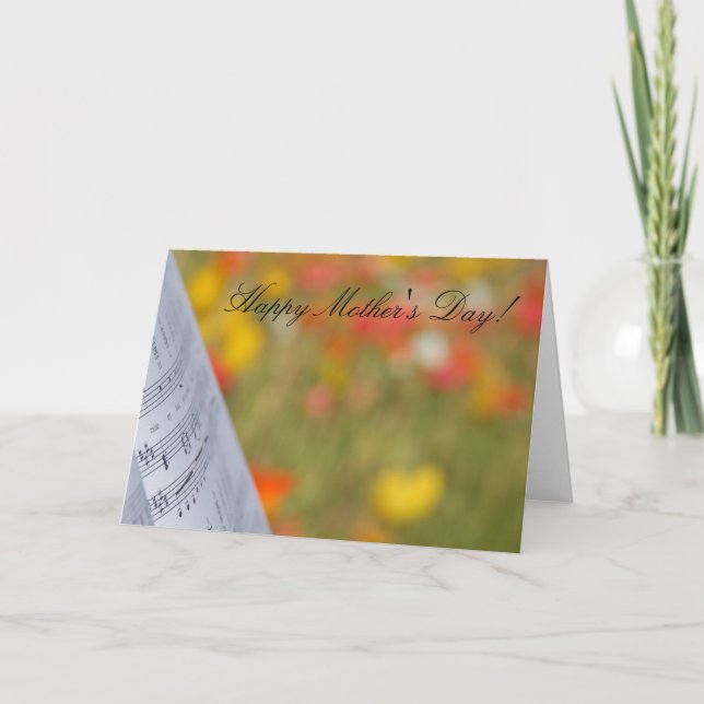 Feliz Día de la Madre Tarjeta de Música (Anverso)