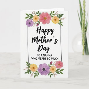 Feliz Día de la Madre Tarjeta de Nanna