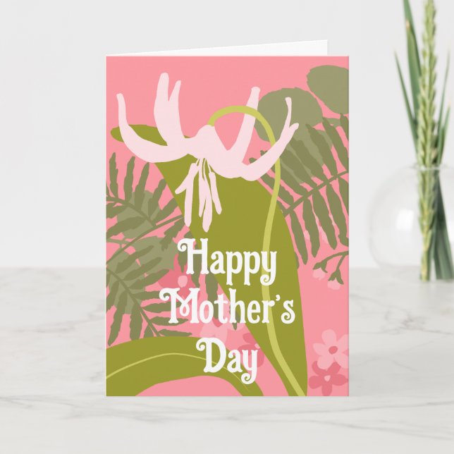 Feliz Día de la Madre tarjeta de personalizado flo (Anverso)