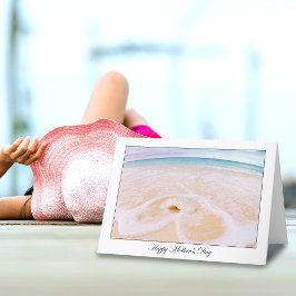 Feliz Día de la Madre Tarjeta de playa de conchas 