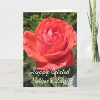 Feliz Día de la Madre, tarjeta de Rosa del Naranja