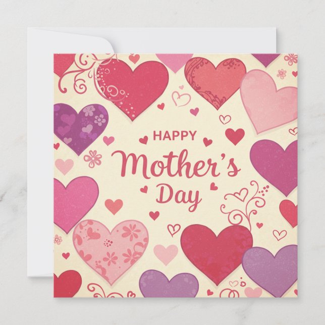 Feliz Día de la Madre Tarjeta de saludo (Anverso)