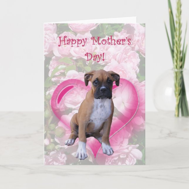 Feliz día de la madre, tarjeta de saludo de cachor (Anverso)