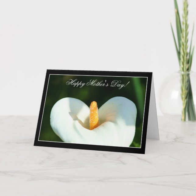 Feliz Día de la Madre Tarjeta de saludo de Calla L (Anverso)