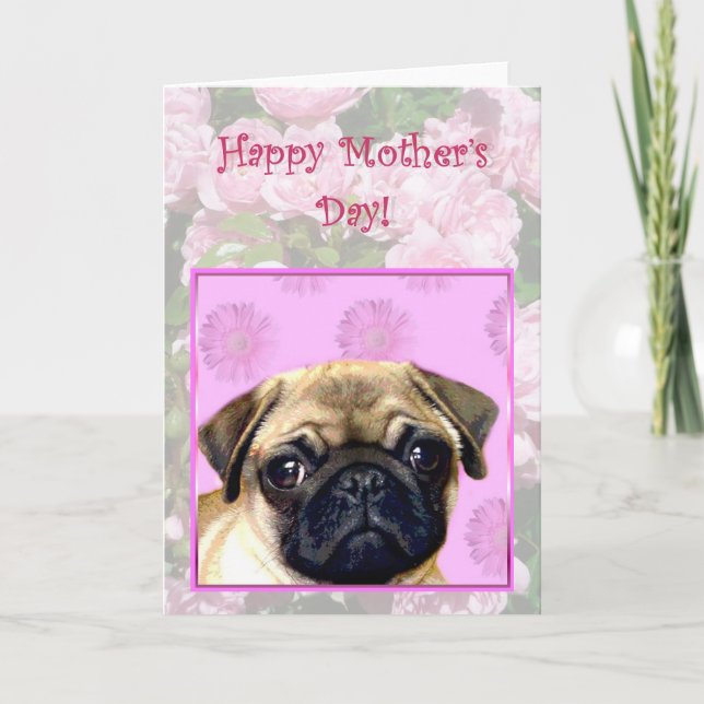 Feliz día de la madre, tarjeta de saludo del perro (Anverso)