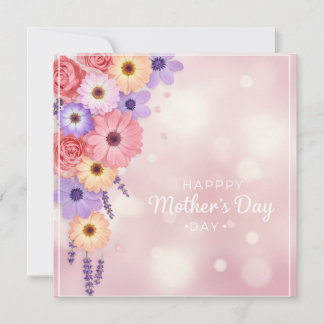 Feliz Día de la Madre Tarjeta de Saludo Floral