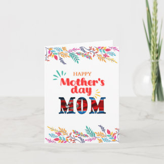 Feliz Día de la Madre Tarjeta de saludo "Mamá de C