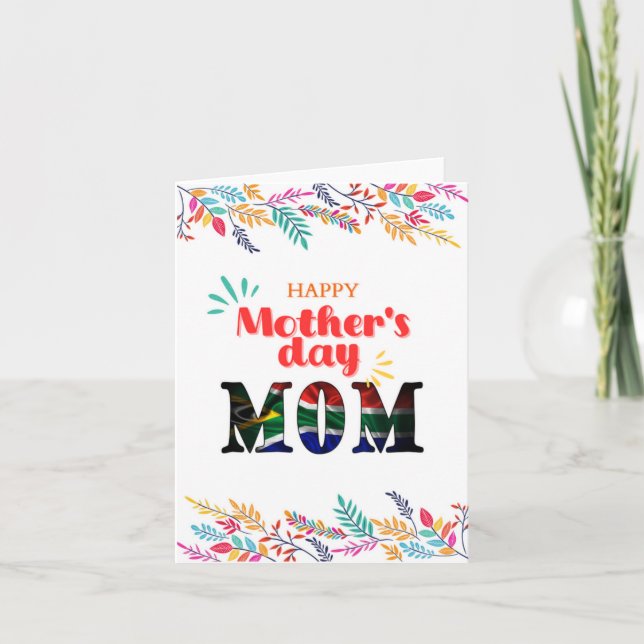 Feliz Día de la Madre Tarjeta de saludo "South Mom (Anverso)